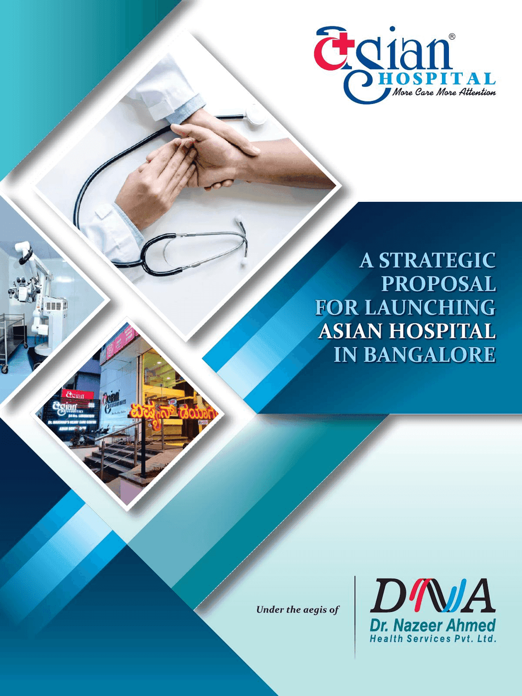 Asian Hospital launch communication in a vertical campaign layout
