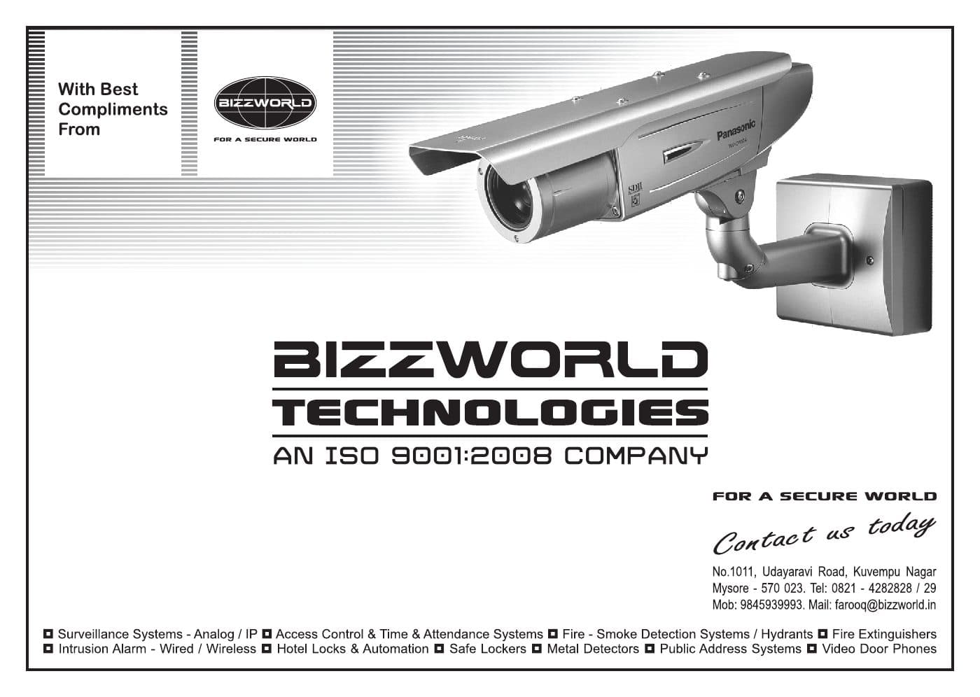 Bizzworld security print advertisement