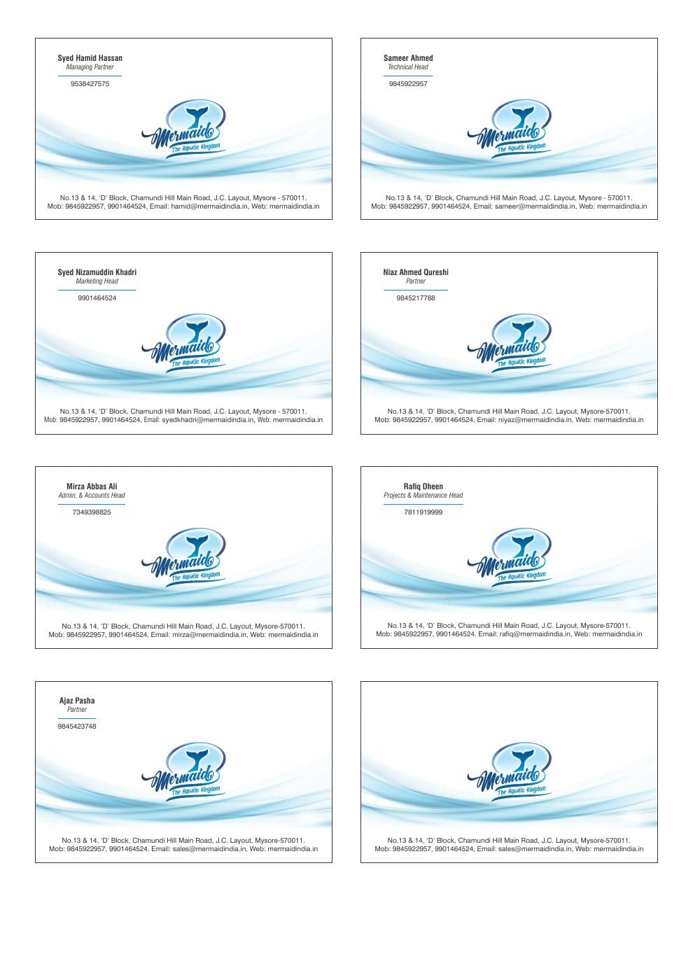 Coral Aquatics identity application 4