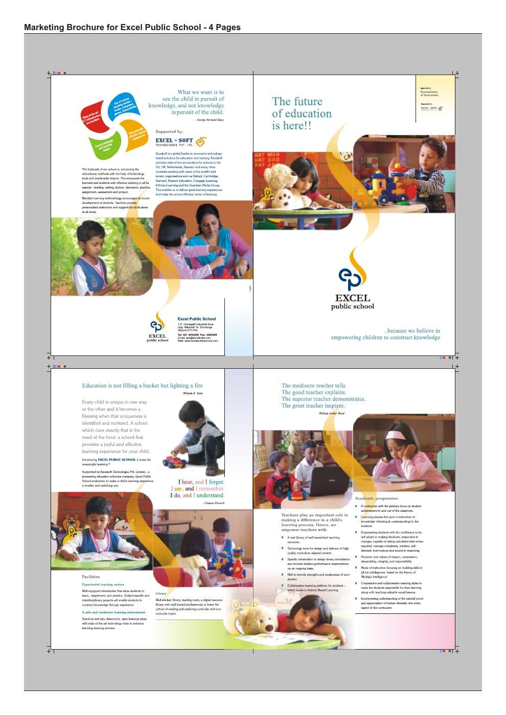 Brochure and prospectus portfolio sheet