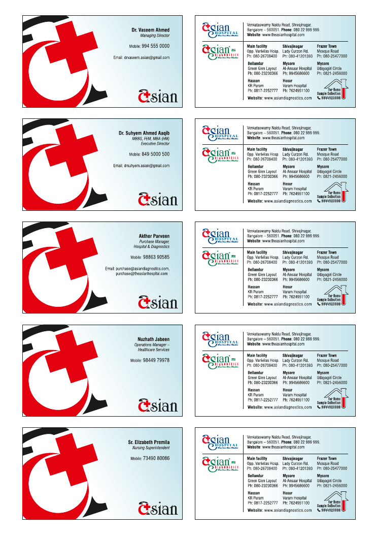 Asian healthcare stationery production sheet 1