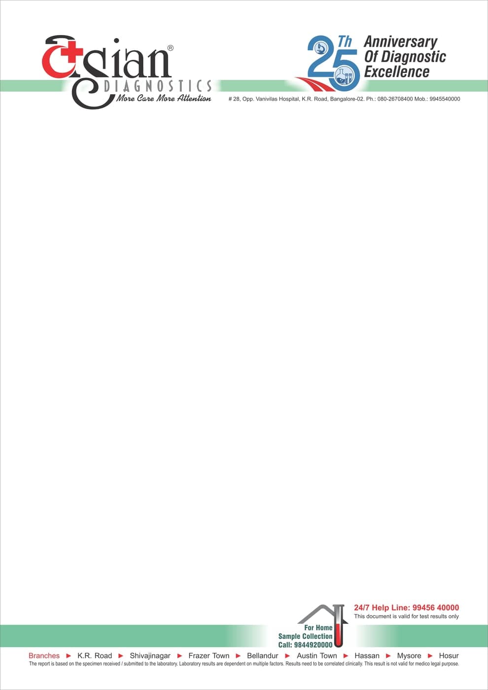 Asian Diagnostics anniversary stationery application 2