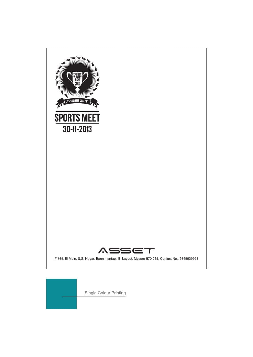 Asset Sports Meet printed cover