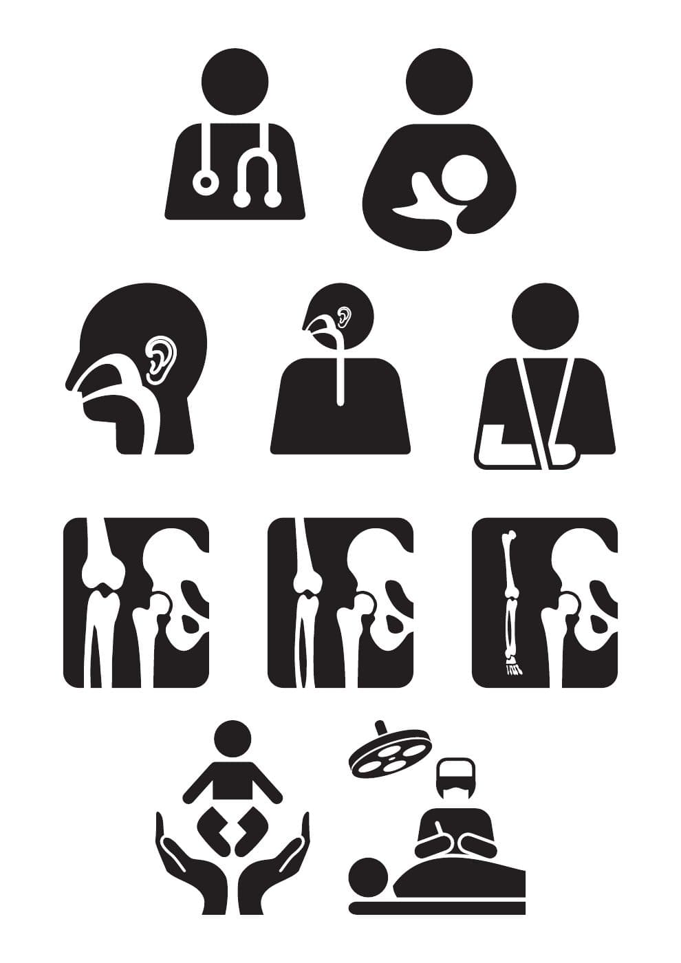 Medical department symbol sheet 1