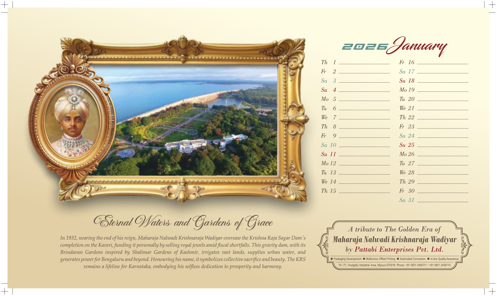Nalwadi Heritage Calendar — selected work 3